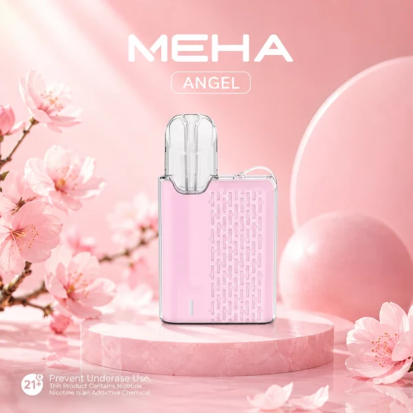 MEHA ANGEL 迷你方形 主機電子煙 棉花玖粉色