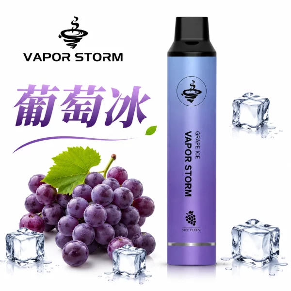 VAPOR STORM 風暴 5000口 一次性電子煙 葡萄冰口味