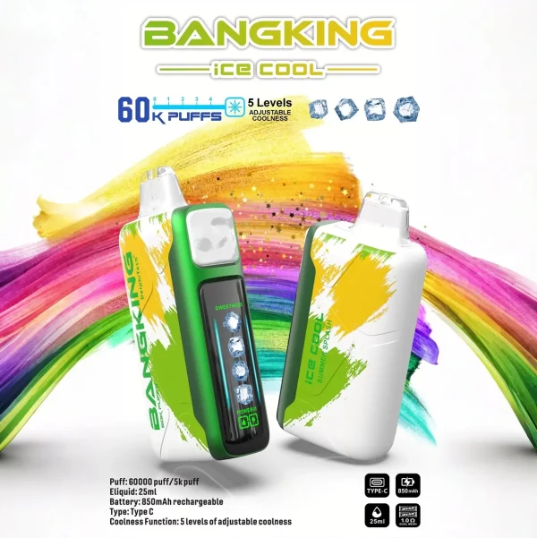 一次性電子煙｜Bang King Ice Cool 60000 - 夏日飛濺口味