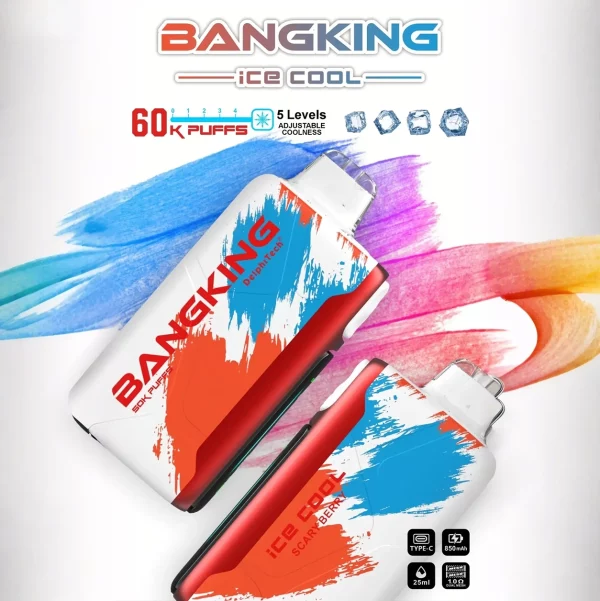 一次性電子煙｜Bang King Ice Cool 60000 - 恐怖漿果口味