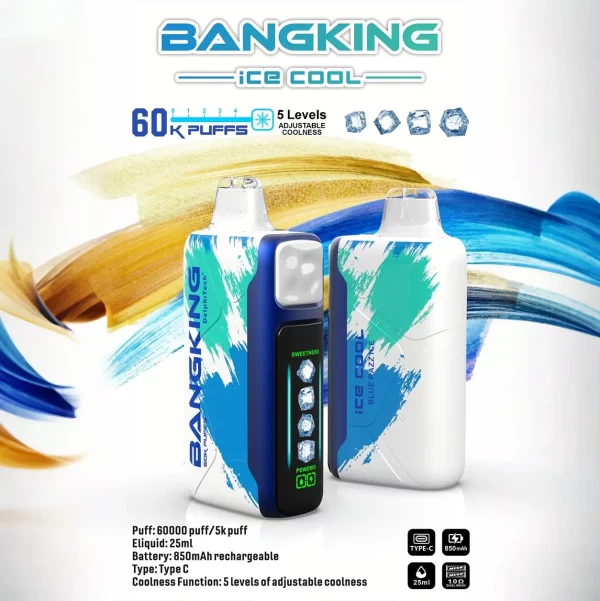 一次性電子煙｜Bang King Ice Cool 60000 - 藍莓冰口味