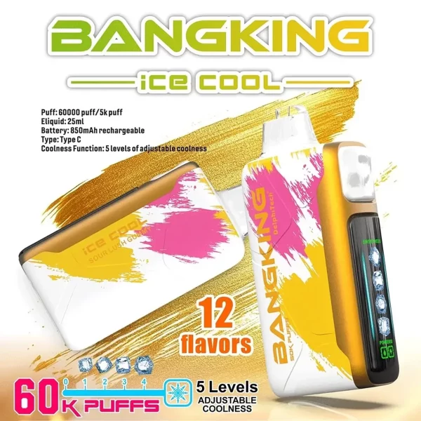 一次性電子煙｜Bang King Ice Cool 60000 - 酸甜多汁果凍口味