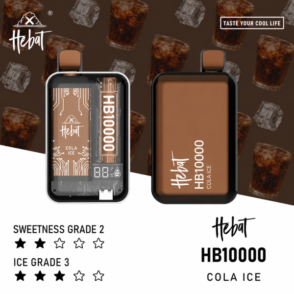 一次性電子煙｜HEBAT 喜貝 10000口 - 可樂冰口味