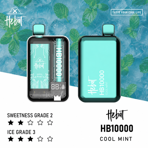 一次性電子煙｜HEBAT 喜貝 10000口 - 薄荷冰口味