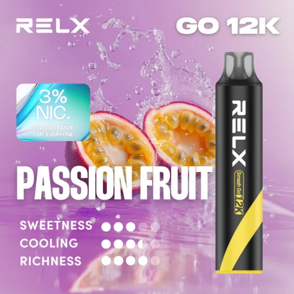 一次性電子煙｜RELX 悅刻 Smash Go 黑條 - 百香果口味