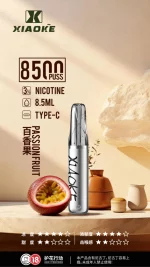 一次性電子煙｜XIAOKE 梟客 8500口 - 百香果口味