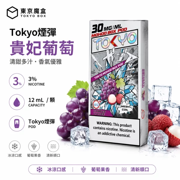 東京魔盒 Mohoo 煙彈 極冰貴妃葡萄口味