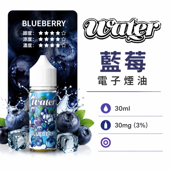 美國 WATER 瓦特 小煙油 藍莓口味